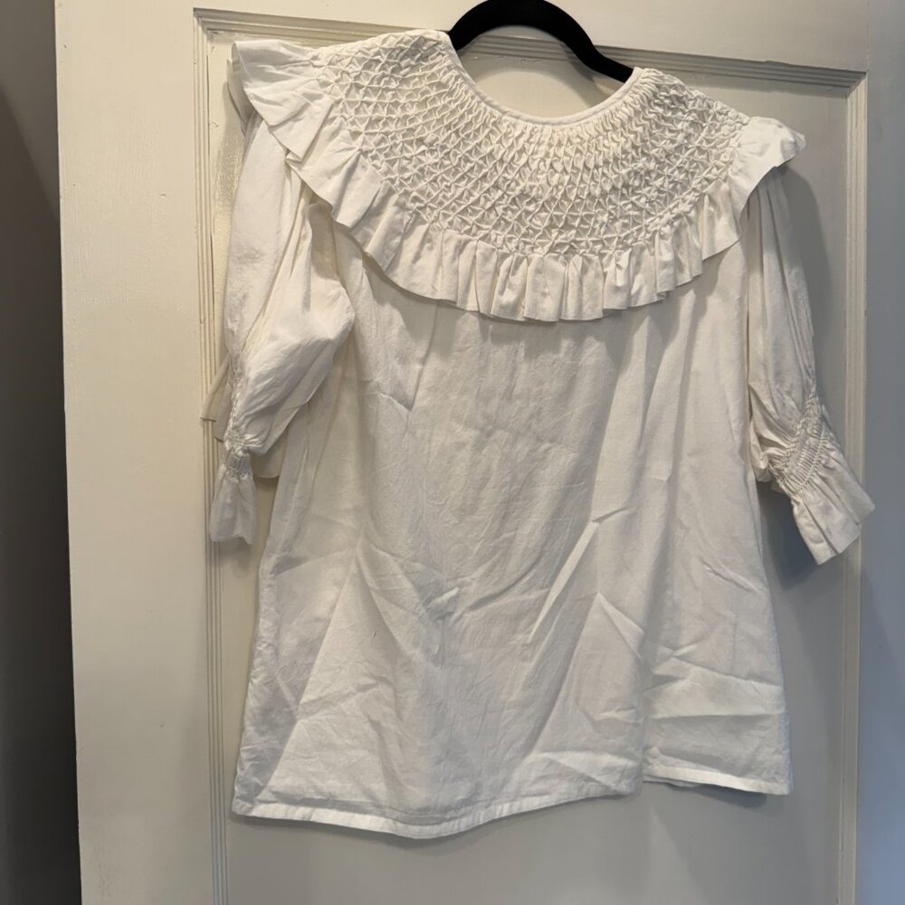 VGUC Daydress Esme Blouse White Size S - Picture 3 of 5